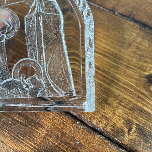 Nativity Scene Clear Lead Crystal Avon Glass Figurine Christmas - Picture 6 of 10